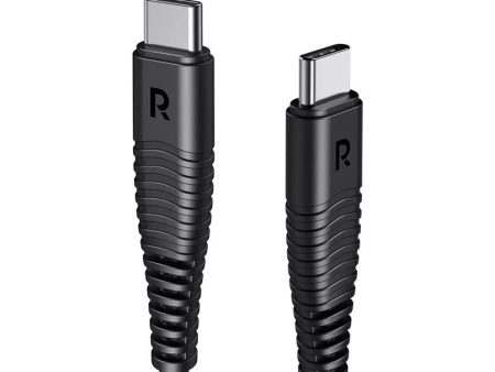 RAVPower Nylon Braided Cable - USB-C To USB-C   1 Meter   Black Online Sale