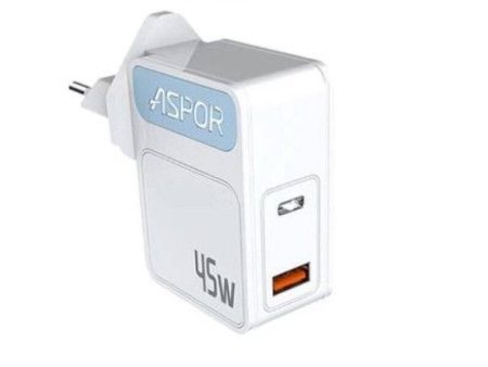 Aspor A839 Fast PD Charger - 45W   White Online Sale