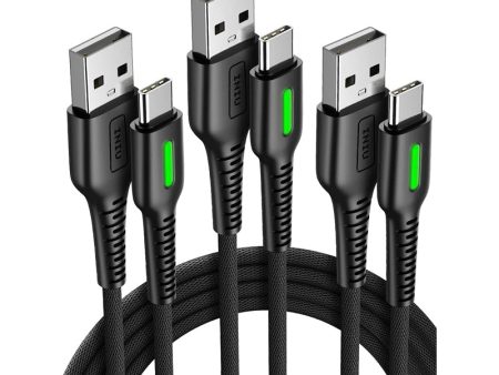 USB Type-C Fast Charging Cable - USB Type-C   Pack of 3 Hot on Sale