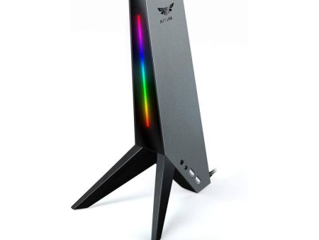 Nivana C8 RGB Headphone Stand - 3.5mm   USB   Grey Online Hot Sale