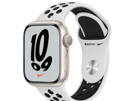 Apple Watch Nike Series 7 With Sport Band - LTPO OLED   32GB   45mm   Bluetooth   Wi-Fi   Starlight For Cheap