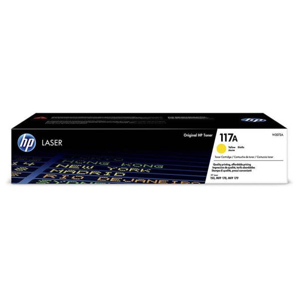 HP 117A LaserJet Toner Cartridge - 700 Pages   Yellow Color   Toner Cartridge Discount