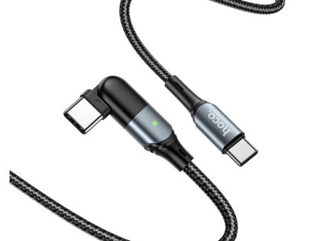 HOCO U100 Orbit Charging Data Sync Cable - USB-C To USB-C   1.5 Meters   Black Cheap