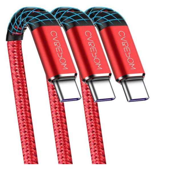 USB A to Type-C Charging Cable - Type-C   Pack of 3   Red - Cable For Discount