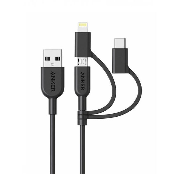 Anker 3 in 1 PowerLine II (0.9m) C89 - Black Cheap