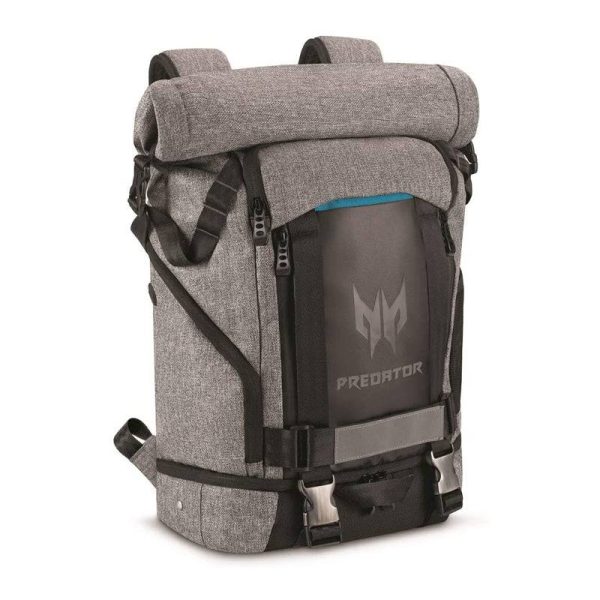 Acer Predator Rolltop Backpack - 15.6-inch   Polyester   Black Grey - Laptop Bag For Cheap