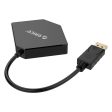 ORICO DPT-HDV3-BK Multifunction Display Converter - DisplayPort to HDMI+DVI+VGA Adapter Fashion