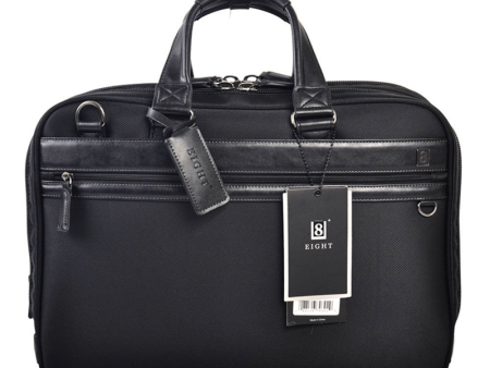 8 Eight Business Laptop Briefcase - 15-inch   Black - Laptop Bag Discount