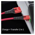 USB Type-C Fast Charging Cable With LED Light - USB Type-C   2 Meter   Red   Pack of 2 - Cable Cheap