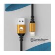 USB A to Lightning Charging Cable - Lightning   Gold   Pack of 3 - Cable Discount