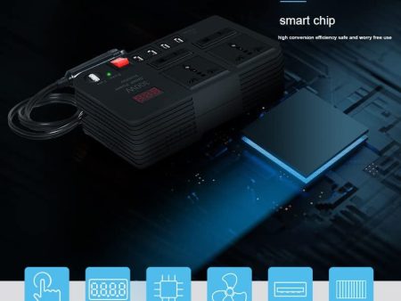 Car Power Inverter - 300W   USB   Black on Sale