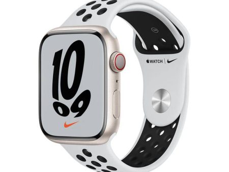 Apple Watch Nike Series 7 With Sport Band - LTPO OLED   32GB   41mm   Cellular   Wi-Fi   Starlight Online Sale